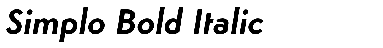 Simplo Bold Italic